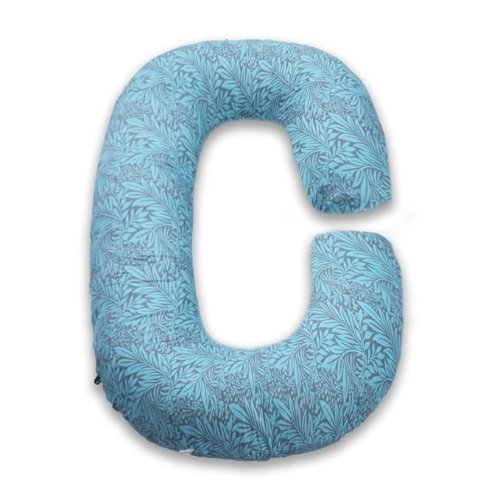 COOZLY C Shaped pregnancy pillow with 100% cotton cover and premium Pregnocare fibers for maternity comfort.