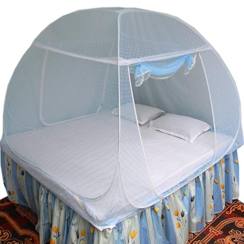Stylish mosquito nets for double beds in various designs.