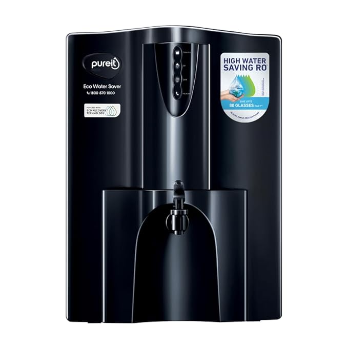 Pureit Eco RO+UV+MF+Mineral 10L Water Purifier with 7-stage purification and SmartSense filter aler.
