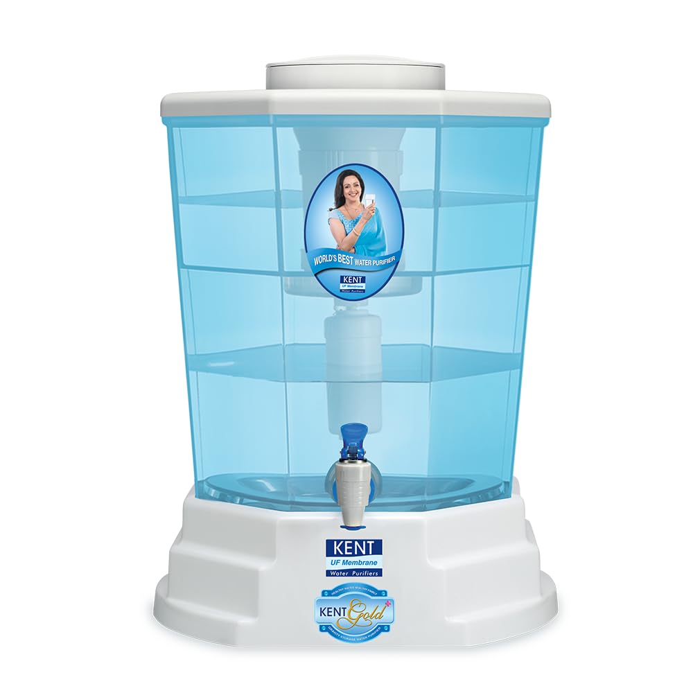 KENT Gold Plus non-electric gravity water purifier 20L with UF technology for safe drinking water