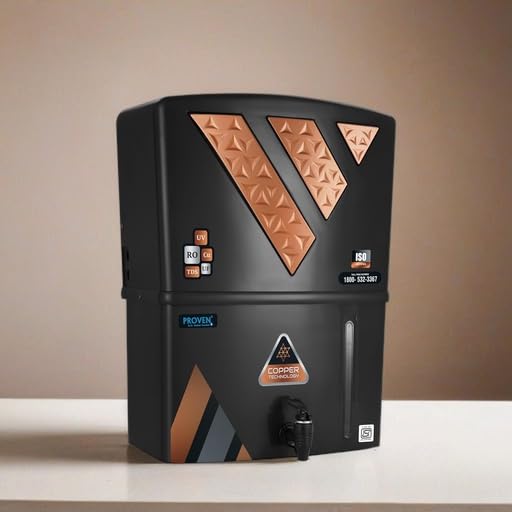 Proven Eleven RO Water Purifier with Copper and 10-Stage Filtration – Black & Copper Finish